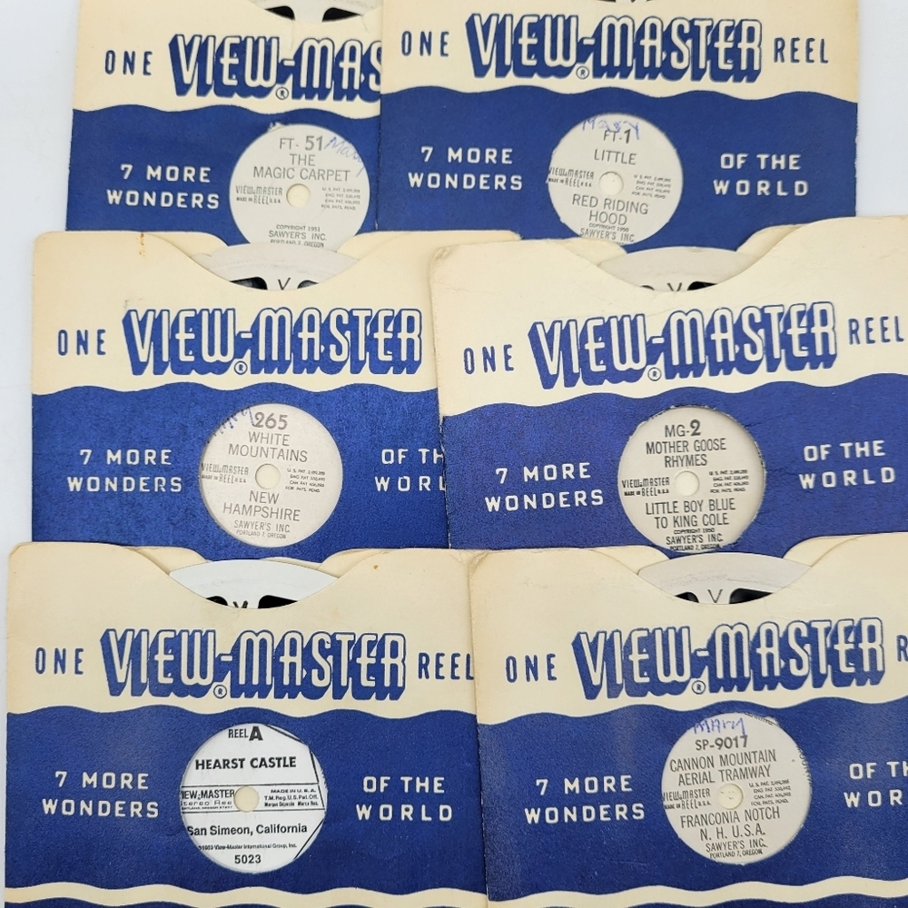Sawyer's View-master 27 Reels & Viewer Original Bakelite Black Patent 2,189,285 - Picture 6 of 10